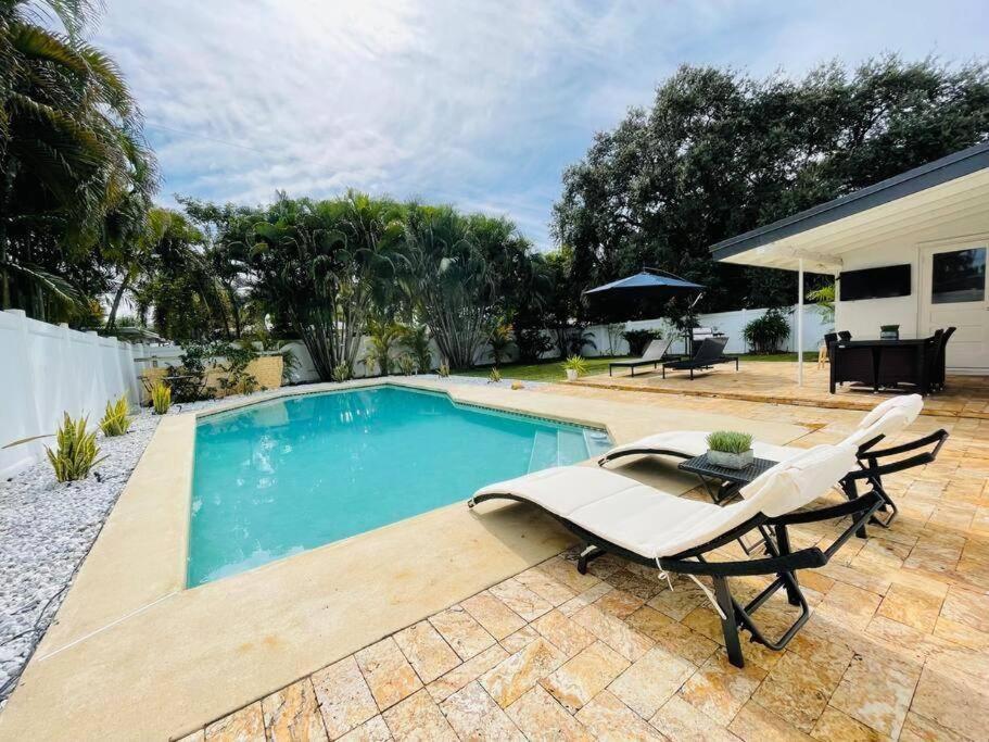 Tropical Oasis House Private Pool Family Yard Villa Fort Lauderdale Buitenkant foto